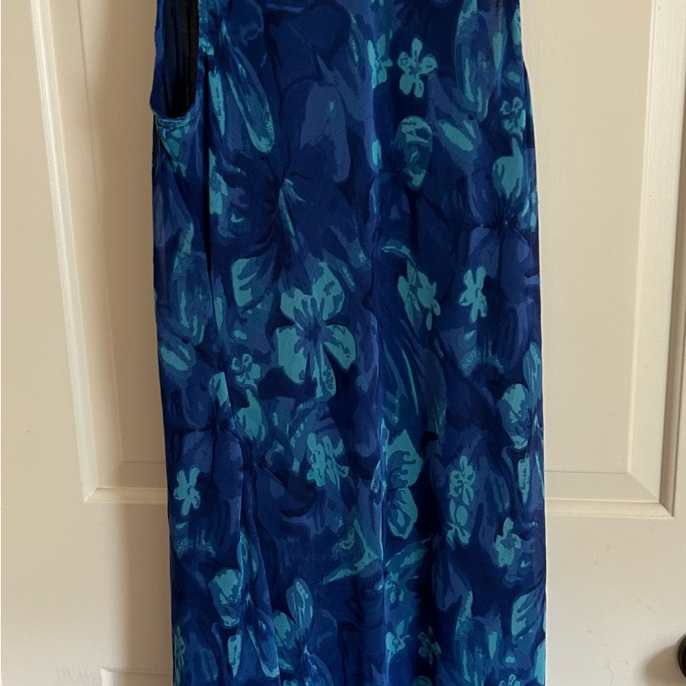 Floral Blue and Teal Dress